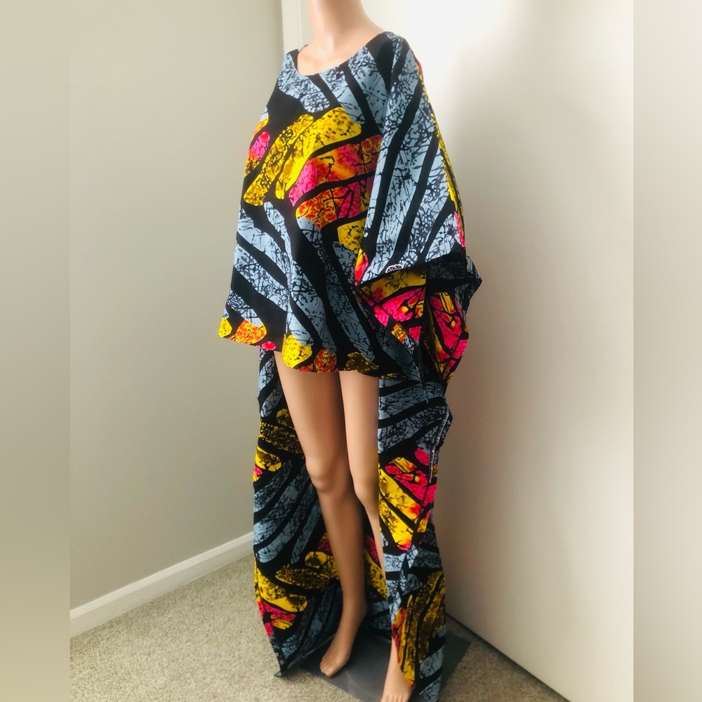 Bold Multicolor African High/Low Top - Picture 5 of 14
